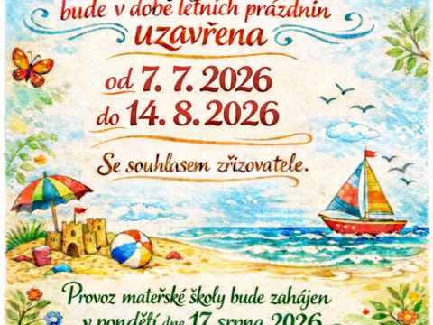 Uzavření MŠ v době letních prázdnin