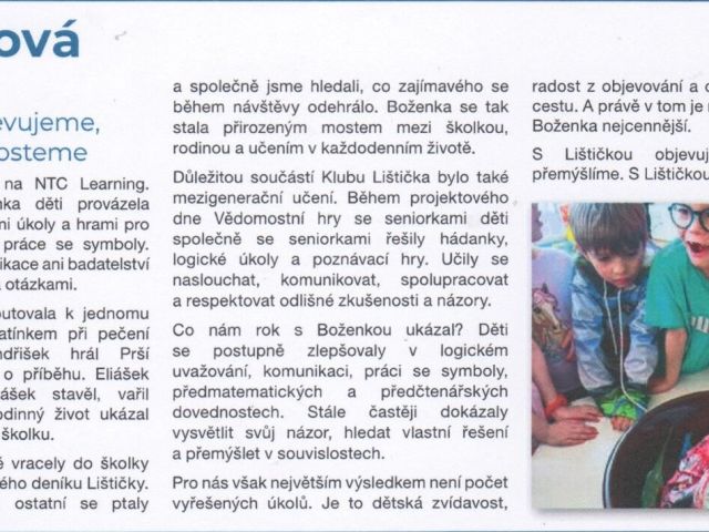 MŠ ŽULOVÁ OPĚT V MAGAZÍNU MENSA